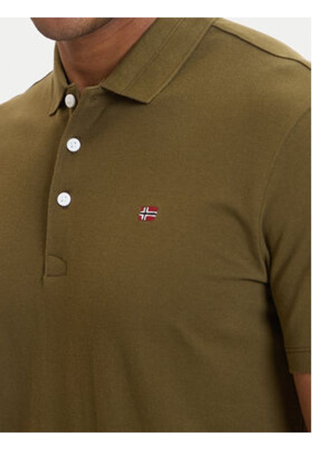 Napapijri Polo Ealis NP0A4H8B Zielony Regular Fit. Typ kołnierza: polo. Kolor: zielony. Materiał: bawełna