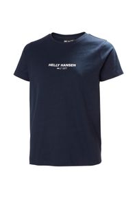Koszulka damska Helly Hansen Core 2.0. Kolor: niebieski. Materiał: jersey, bawełna