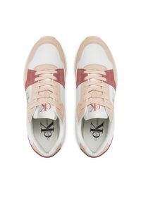 Calvin Klein Jeans Sneakersy Runner Low Lace Mix Ml Btw YW0YW01436 Biały. Kolor: biały. Materiał: materiał #3