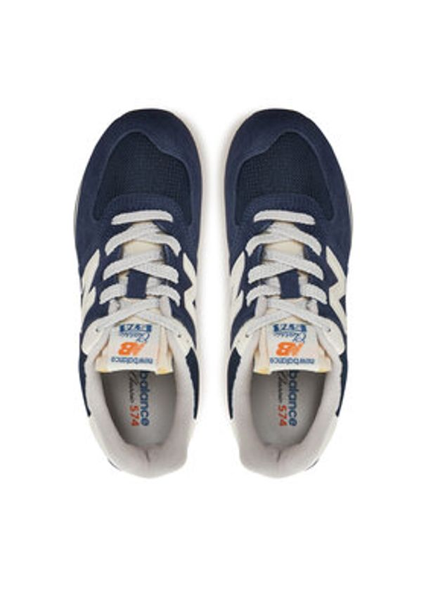 New Balance Sneakersy GC574VPN Niebieski. Kolor: niebieski. Materiał: zamsz, skóra. Model: New Balance 574