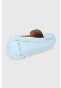 Coach mokasyny skórzane Marley Leather damskie na płaskim obcasie. Nosek buta: okrągły. Kolor: niebieski. Materiał: skóra. Obcas: na obcasie. Wysokość obcasa: niski