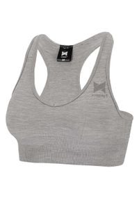 XTREME - Top sportowy damski. Kolor: szary. Materiał: elastan, poliester. Sport: fitness