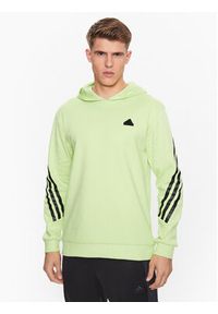 Adidas - adidas Bluza Future Icons 3-Stripes Hoodie IJ8866 Zielony Regular Fit. Kolor: zielony. Materiał: bawełna #13