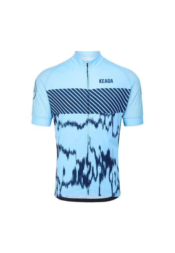 KEADA SPORTS - Męska koszulka rowerowa z krótkim rękawem – Signal Four. Kolor: niebieski. Długość rękawa: krótki rękaw. Długość: krótkie. Sport: kolarstwo
