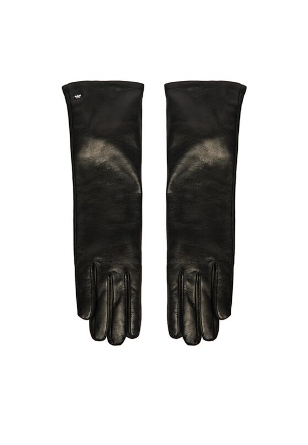 Weekend Max Mara Rękawiczki Damskie Senape 2425566035 Czarny. Kolor: czarny. Materiał: skóra