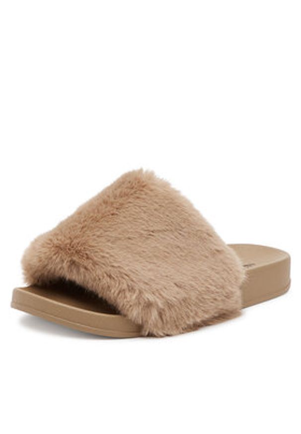 DeeZee Klapki TY013 Beżowy. Kolor: beżowy. Materiał: materiał