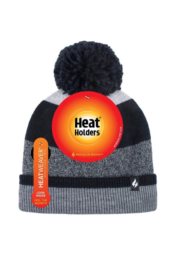 HEAT HOLDERS - Czarny zimowy kapelusz dla kobiet - Izolacyjny i modny. Kolor: czarny. Sezon: zima. Styl: elegancki