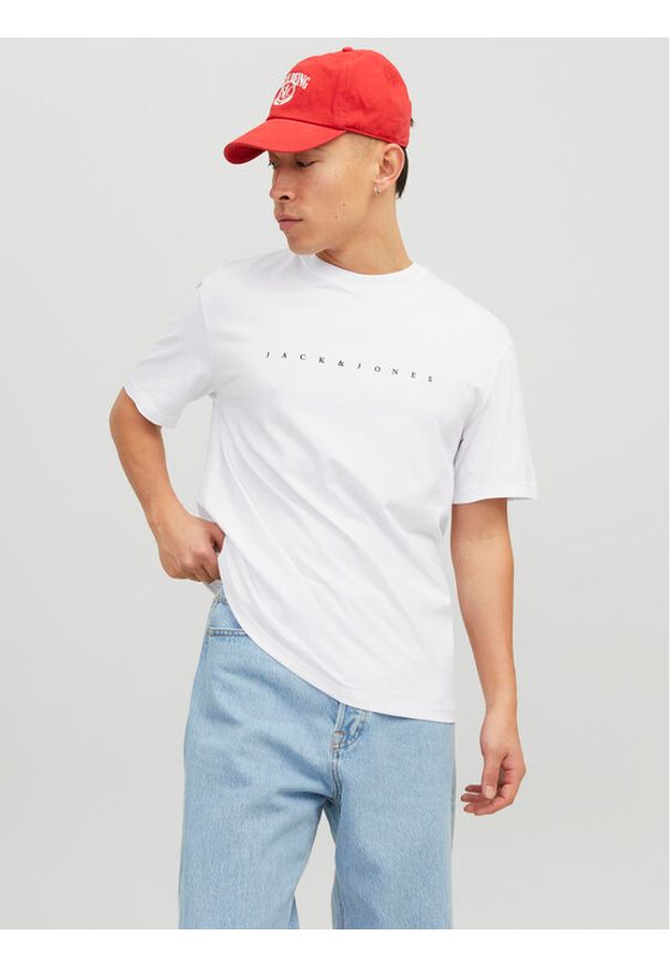 Jack & Jones T-Shirt Star 12234746 Biały Relaxed Fit. Kolor: biały. Materiał: bawełna