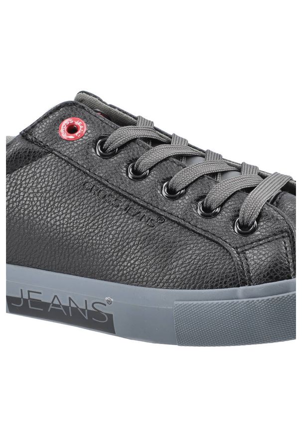 Czarne Trampki Cross Jeans Męskie Sznurowane Buty. Okazja: na co dzień. Kolor: czarny. Materiał: guma, skóra ekologiczna, materiał. Szerokość cholewki: normalna. Wzór: aplikacja. Styl: casual