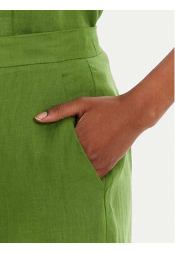Marella Kuloty Silvana 2515131022 Zielony Regular Fit. Kolor: zielony. Materiał: len