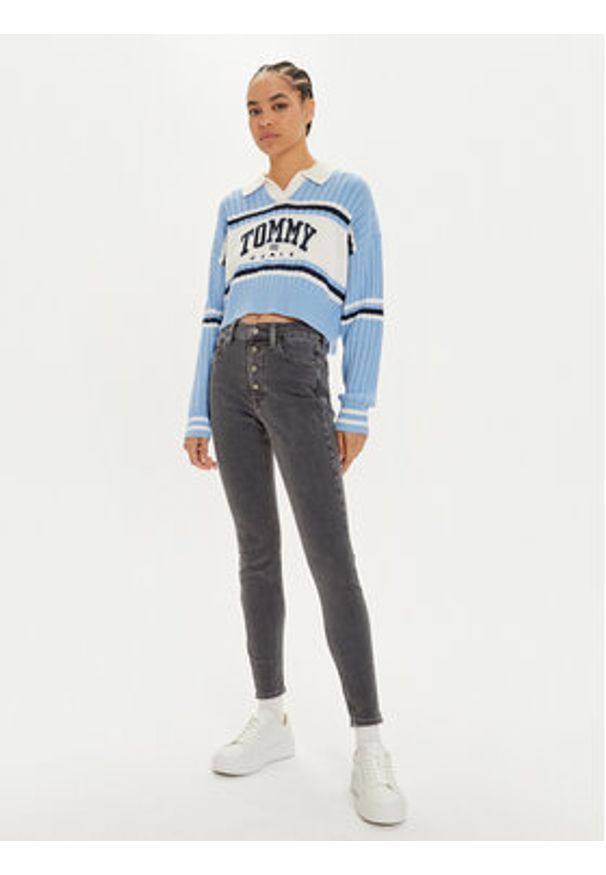 Tommy Jeans Jeansy Sylvia DW0DW19531 Szary Skinny Fit. Kolor: szary