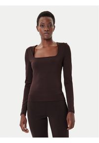 Vero Moda Bluzka Million 10334613 Brązowy Regular Fit. Kolor: brązowy. Materiał: syntetyk
