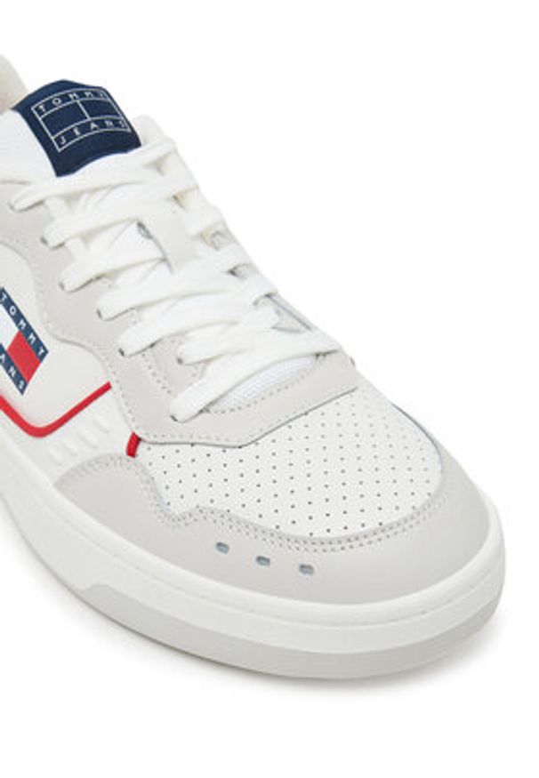 Tommy Jeans Sneakersy Tjm Cupsole Elevated EM0EM01585 Écru. Materiał: skóra