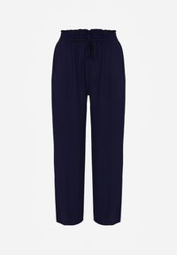 Renee - Granatowe Spodnie Karrill. Kolor: niebieski. Materiał: wiskoza. Długość: długie. Sezon: lato. Styl: elegancki #7