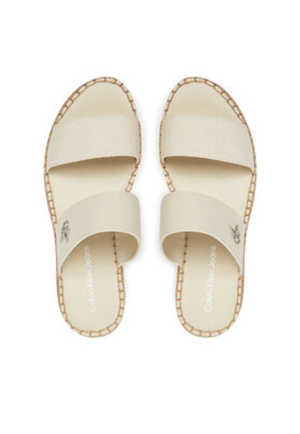 Calvin Klein Jeans Espadryle Sporty Rope Mg Lth Webbing YW0YW01704 Beżowy. Kolor: beżowy. Materiał: materiał. Styl: sportowy