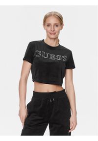 Guess T-Shirt V3BI01 KBXI2 Czarny Boxy Fit. Kolor: czarny. Materiał: syntetyk