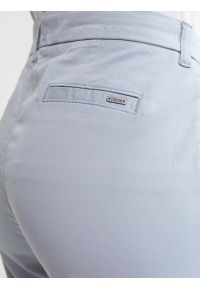 Big-Star - Spodnie damskie chinosy slim niebieskie Riana 400. Okazja: na co dzień. Kolor: niebieski. Materiał: bawełna, materiał, skóra. Styl: klasyczny, elegancki, casual
