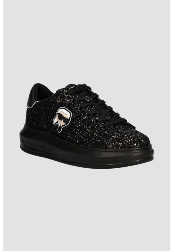 Karl Lagerfeld - KARL LAGERFELD Czarne sneakersy KAPRI Karl NFT Lo Lace. Kolor: czarny