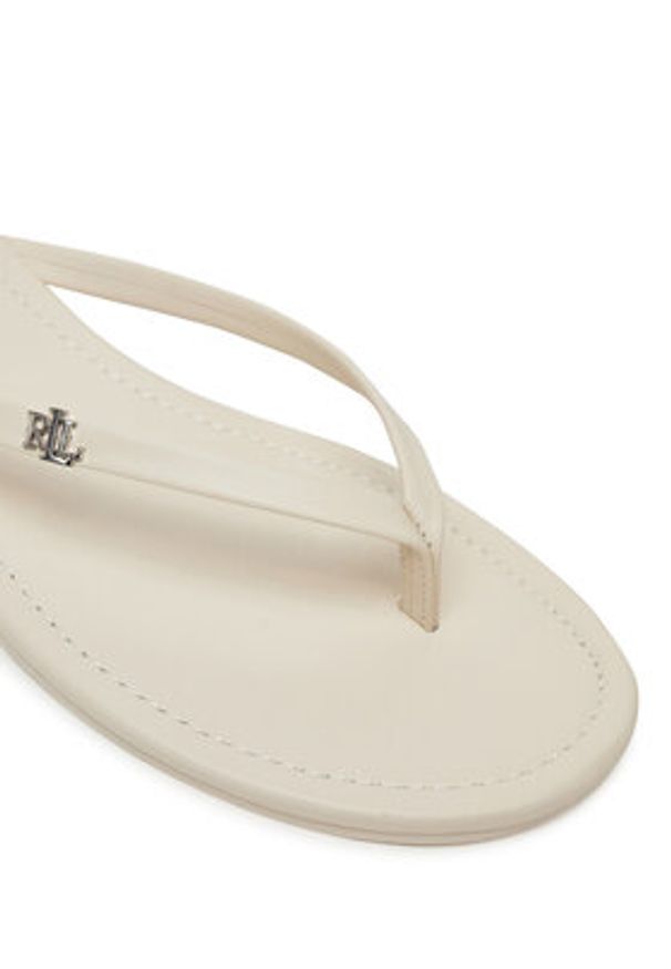 Lauren Ralph Lauren - LAUREN RALPH LAUREN Japonki Raquel 802953931009 Biały. Kolor: biały. Materiał: skóra
