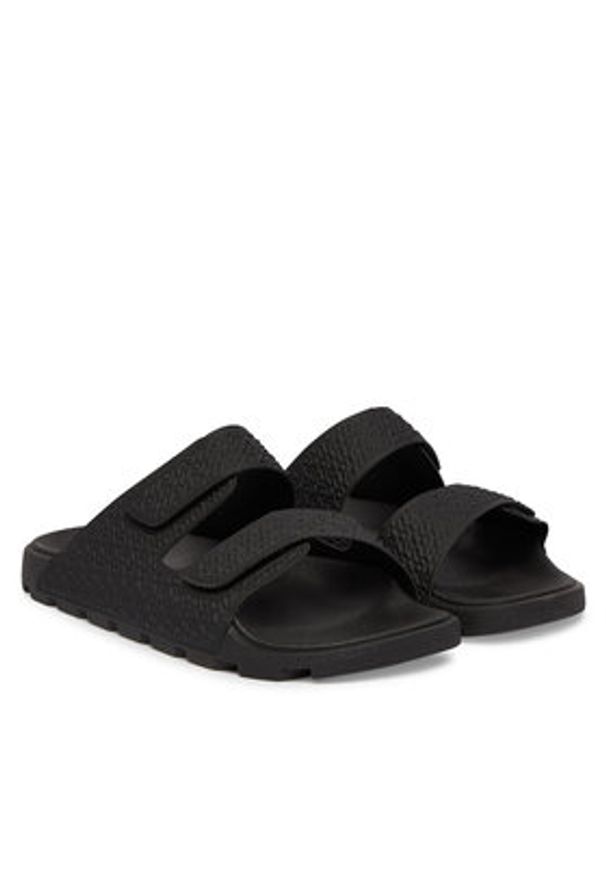 Hugo - HUGO Klapki Evander 50563289 Czarny. Kolor: czarny. Materiał: syntetyk