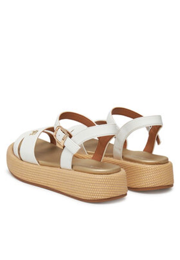 TOMMY HILFIGER - Tommy Hilfiger Espadryle T3A2-33793-0326 S Biały. Kolor: biały. Materiał: skóra