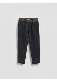 Reserved - Spodnie chino - czarny. Kolor: czarny. Materiał: tkanina, bawełna