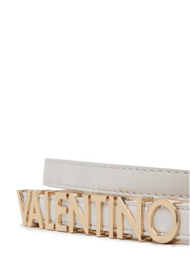 VALENTINO - Valentino Pasek Damski VCS6W555 Biały. Kolor: biały. Materiał: skóra