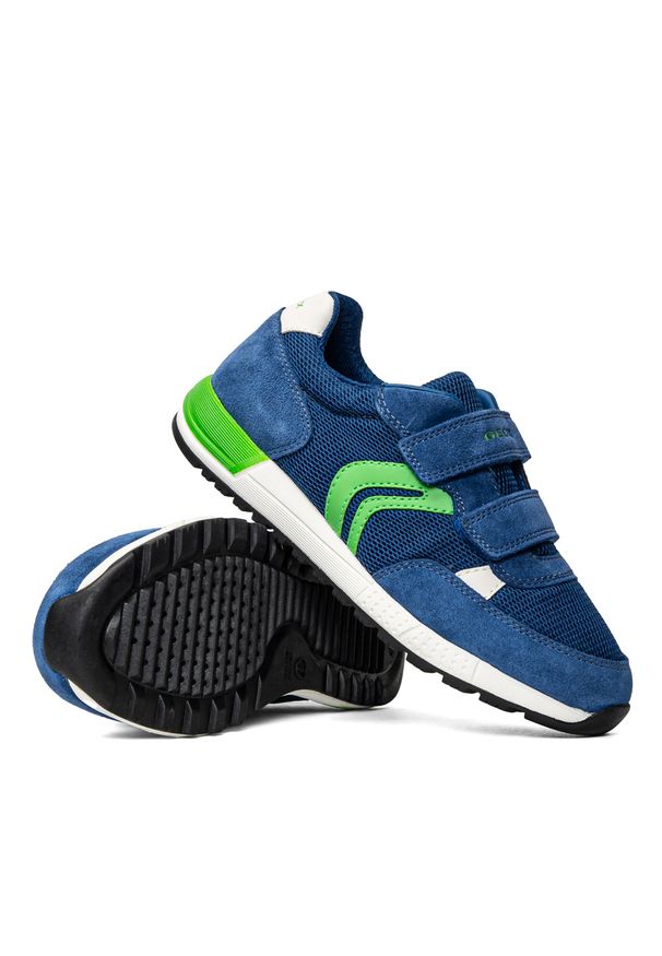 Geox - Sneakersy dziecięce niebieskie GEOX J Alben Boy J159EA 01422 C4165. Kolor: niebieski. Materiał: materiał. Sport: bieganie