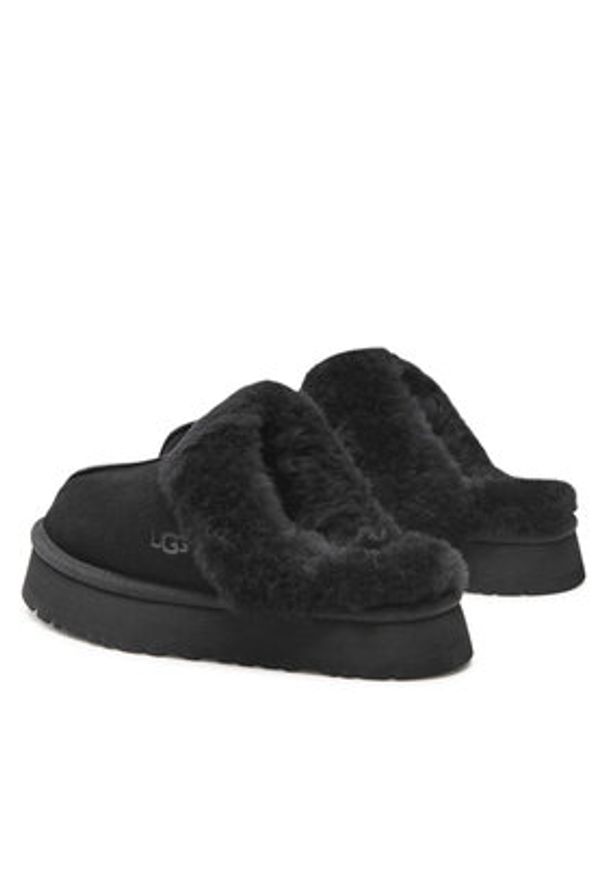 Ugg Kapcie W Disquette 1122550 Czarny. Kolor: czarny. Materiał: skóra