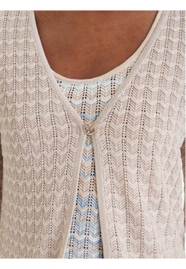 Guess Kardigan W6GR07 Z0588 Beżowy Regular Fit. Kolor: beżowy. Materiał: wiskoza