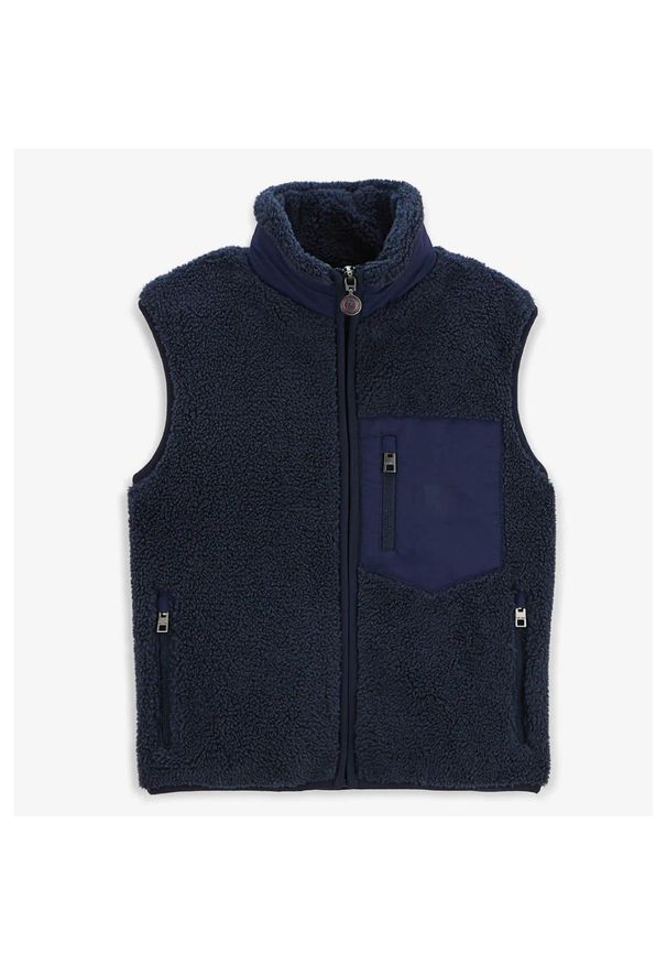 SERGE BLANCO - Polar bez rękawów Serge Blanco Montreal. Kolor: niebieski. Materiał: polar. Długość rękawa: bez rękawów