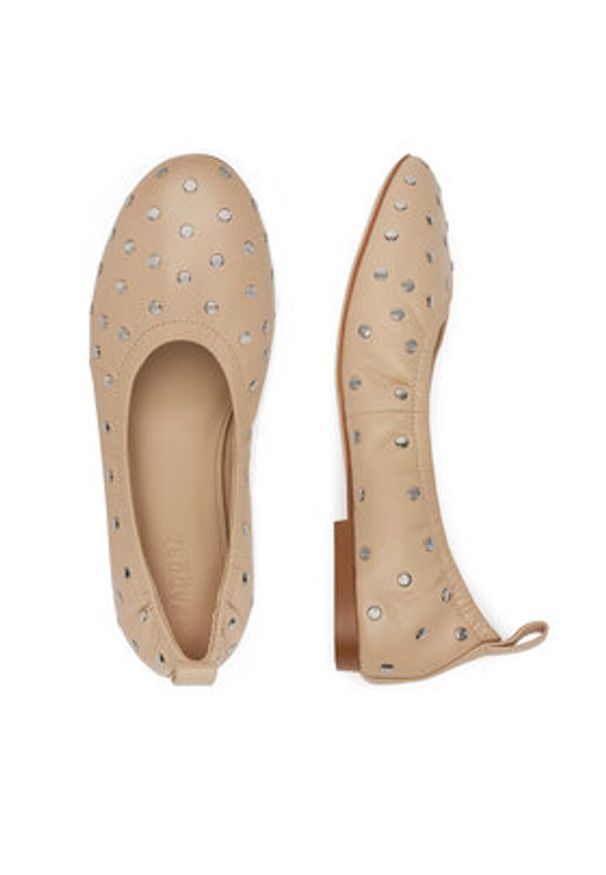 Badura Baleriny HEATHER-LT249060-56 Beżowy. Kolor: beżowy. Materiał: skóra