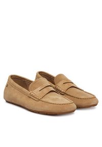 TOMMY HILFIGER - Tommy Hilfiger Mokasyny Flag Soft Suede Driver Loafer FW0FW08558 Brązowy. Kolor: brązowy. Materiał: zamsz, skóra #6