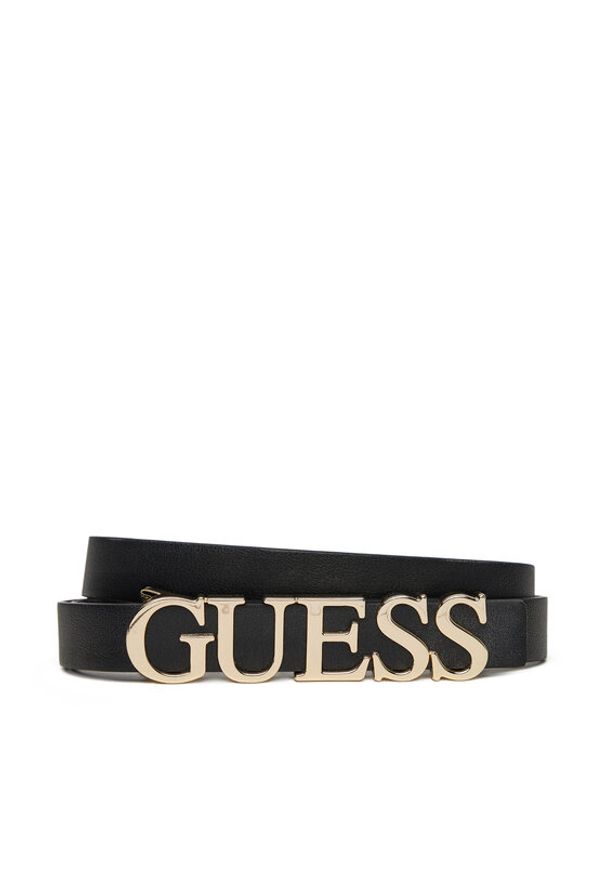 Guess Pasek Damski BW9231P5235 Czarny. Kolor: czarny. Materiał: skóra