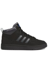 Adidas - Buty męskie adidas Sportswear Rapid Court Mid Winterized JR0170 - czarne. Kolor: czarny. Materiał: guma, skóra, futro, materiał, syntetyk. Szerokość cholewki: normalna. Sezon: zima