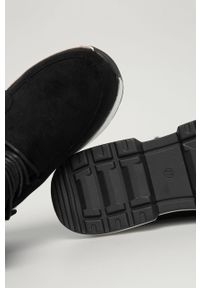 Answear Lab - Buty Festissimo. Nosek buta: okrągły. Zapięcie: sznurówki. Kolor: czarny. Materiał: syntetyk, materiał, zamsz, guma. Szerokość cholewki: normalna. Obcas: na obcasie. Styl: wakacyjny. Wysokość obcasa: średni #4