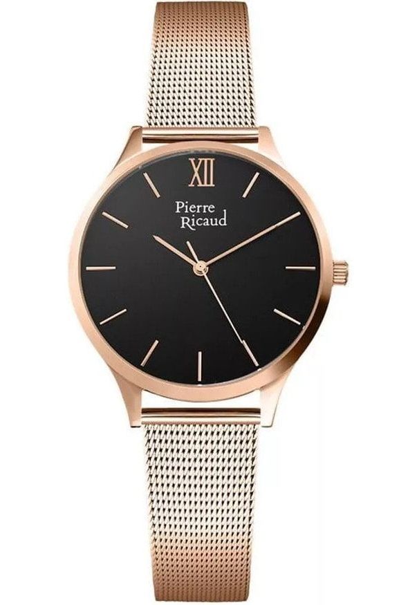 Zegarek damski Pierre Ricaud P22033.91R4Q różowe złoto. Kolor: złoty, wielokolorowy, różowy
