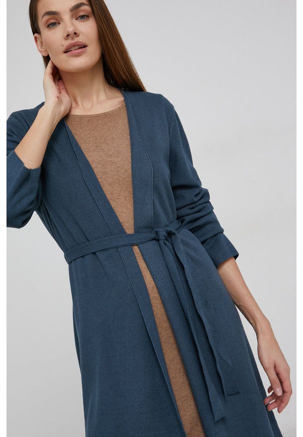 Answear Lab Kardigan damski kolor zielony. Okazja: na co dzień. Kolor: zielony. Materiał: dzianina. Styl: wakacyjny