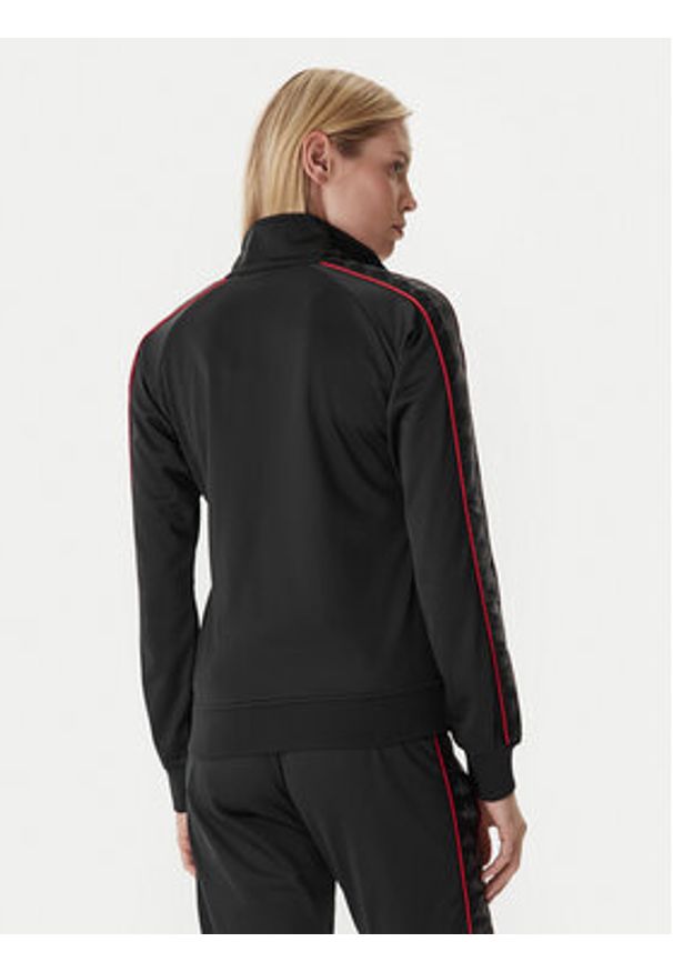 Kappa Bluza 301PSC0 Czarny Slim Fit. Kolor: czarny. Materiał: syntetyk