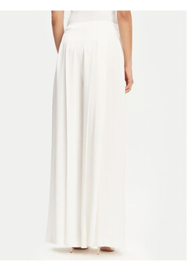 BOSS Spodnie palazzo Tetosa 50540618 Biały Relaxed Fit. Kolor: biały. Materiał: acetat