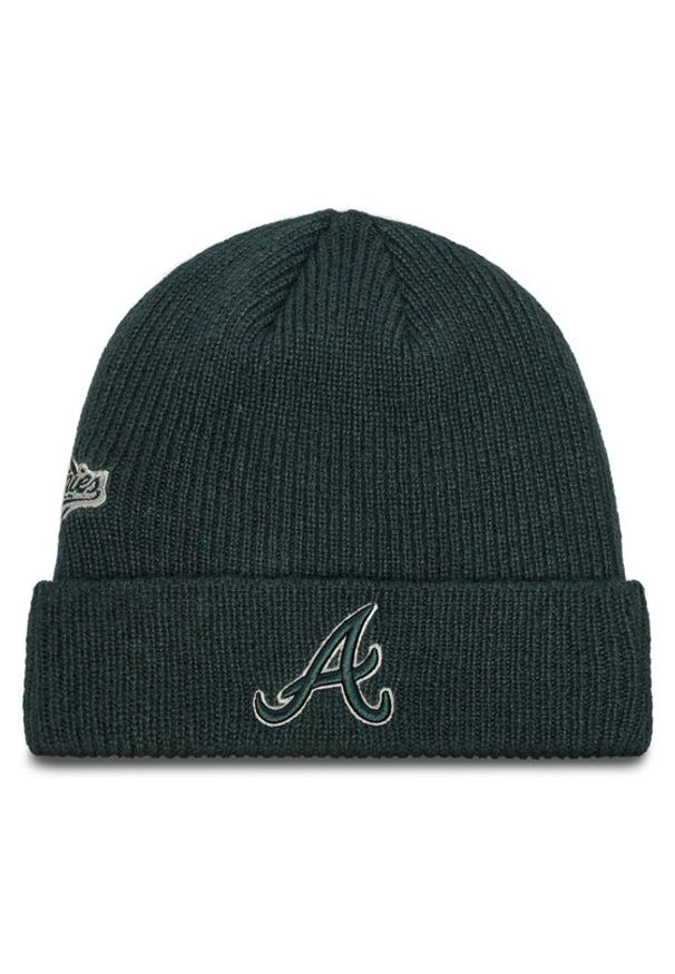 New Era Czapka Atlanta Braves World Series Patch Cuff Knit Beanie 60580730 Zielony. Kolor: zielony. Materiał: akryl, materiał