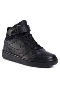 Nike Sneakersy Court Borough Mid 2 (GS) CD7782 001 Czarny. Kolor: czarny. Materiał: materiał #7