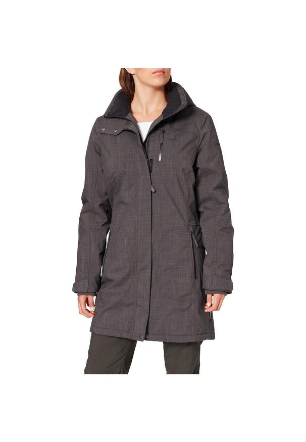 SCHÖFFEL - Kurtka turystyczna damska Schoffel Insulated Parka Monterey 2. Kolor: szary. Materiał: poliester. Sport: turystyka piesza