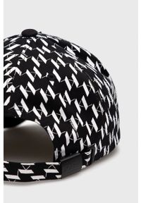 Karl Lagerfeld czapka kolor czarny wzorzysta. Kolor: czarny