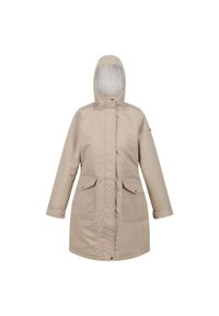 Regatta - Damska Kurtka Parka Ocieplana Przeciwdeszczowa Romine. Kolor: wielokolorowy, biały, beżowy. Sport: turystyka piesza #1