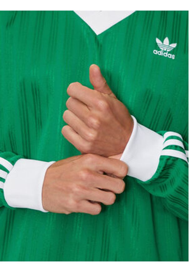 Adidas - adidas Longsleeve adicolor Piqué Football IX5225 Zielony Regular Fit. Kolor: zielony. Materiał: syntetyk. Długość rękawa: długi rękaw