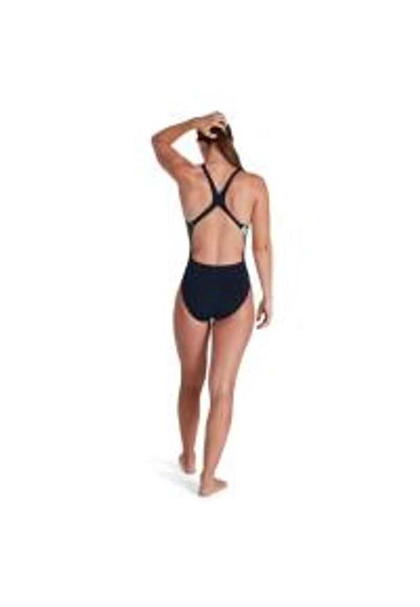 Strój Kąpielowy Speedo Powerback – Granatowo-żółty – Rozmiar 28. Kolor: czarny