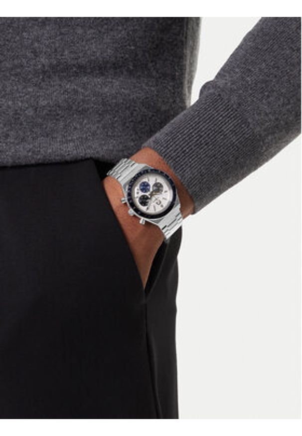 Timex Zegarek Q Timex® Chronograph TW2Y36200 Srebrny. Kolor: srebrny