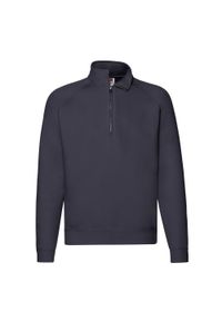 FRUIT OF THE LOOM - Bluza Unisex Premium Quarter Zip Raglan Dla Dorosłych. Kolor: niebieski. Długość rękawa: raglanowy rękaw