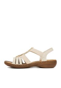 Rieker Sandały CEO-60806-80 Écru. Materiał: skóra #7